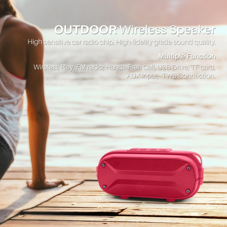 NewRixing NR3023 Altoparlante Bluetooth wireless stereo portatile, microfono integrato, supporto TF Card / FM