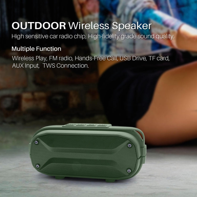 NewRixing NR3023 Altoparlante Bluetooth wireless stereo portatile, microfono integrato, supporto TF Card / FM