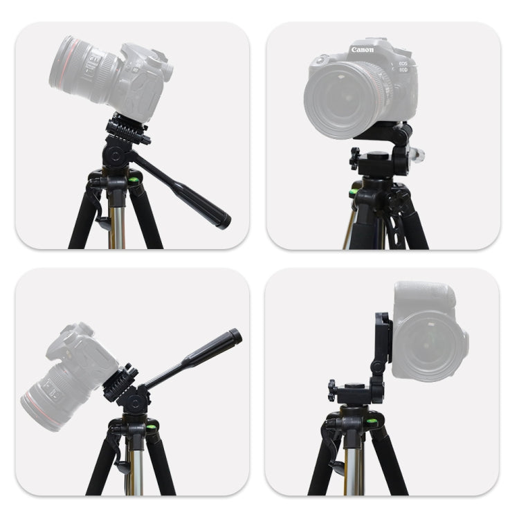 L-1200 Treppiede per fotocamera Staffa per trasmissione dal vivo per telefoni cellulari, fotocamere, proiettori 55-148 cm Treppiede universale regolabile (Argento), L-1200