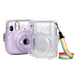 Richwell Custodia da trasporto Custodia rigida in cristallo con tracolla per Fujifilm Instax Mini 11
