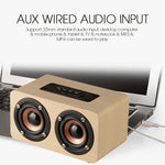 W5 Altoparlante portatile HiFi Shock Bass Bluetooth in legno, W5