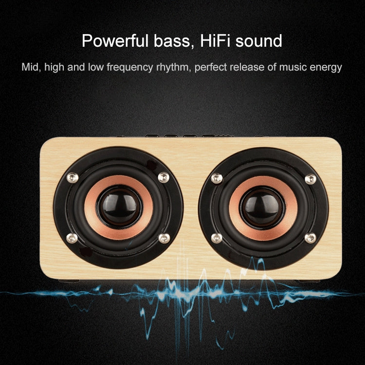W5 Altoparlante portatile HiFi Shock Bass Bluetooth in legno, W5