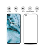 Per Oneplus Nord mocolo 0.33mm 9H 2.5D Pellicola in vetro temperato a colla completa, For Oneplus Nord
