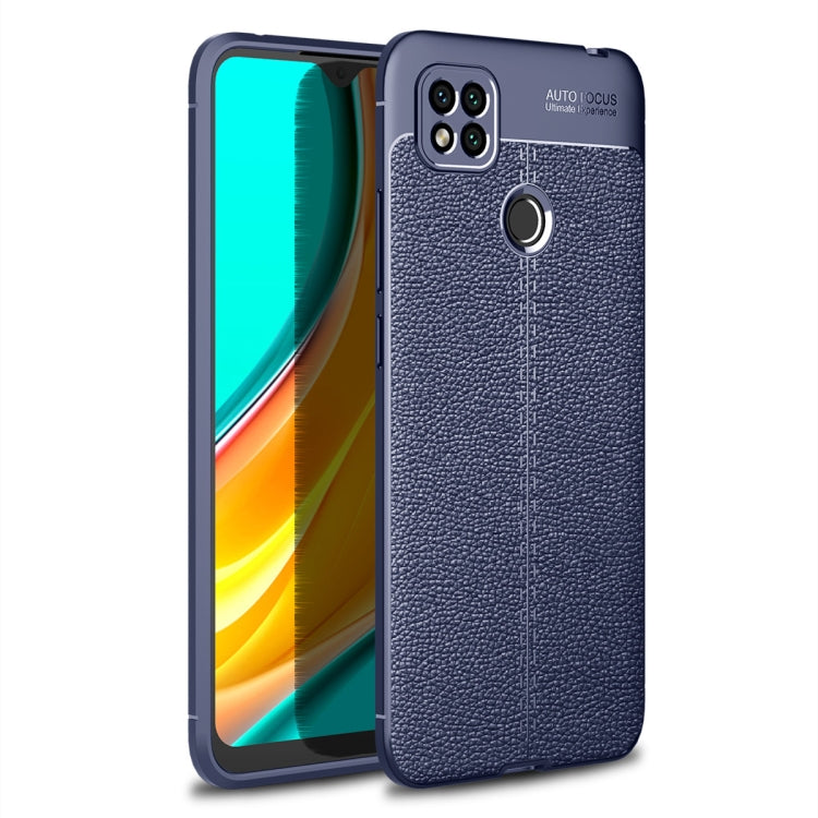 Custodia antiurto in TPU con texture Litchi, For Xiaomi Redmi 9A, For Xiaomi Redmi 9C