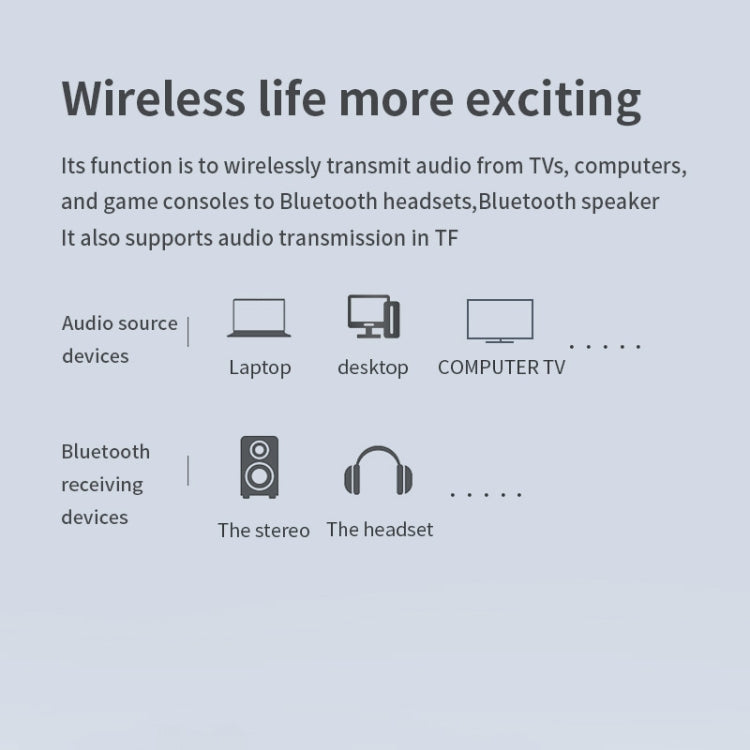 Trasmettitore Audio Bluetooth 5.0 T6 per TV e PC