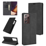 Per Samsung Galaxy Note20 Custodia in pelle con ventosa magnetica per affari ultra retrò con supporto, slot per carte e portafoglio, For Samsung Galaxy Note20 Ultra