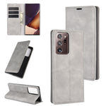 Per Samsung Galaxy Note20 Custodia in pelle con ventosa magnetica per affari ultra retrò con supporto, slot per carte e portafoglio, For Samsung Galaxy Note20 Ultra