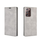 Per Samsung Galaxy Note20 Custodia in pelle con ventosa magnetica per affari ultra retrò con supporto, slot per carte e portafoglio, For Samsung Galaxy Note20 Ultra