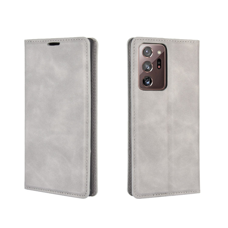 Per Samsung Galaxy Note20 Custodia in pelle con ventosa magnetica per affari ultra retrò con supporto, slot per carte e portafoglio, For Samsung Galaxy Note20 Ultra