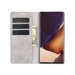 Per Samsung Galaxy Note20 Custodia in pelle con ventosa magnetica per affari ultra retrò con supporto, slot per carte e portafoglio, For Samsung Galaxy Note20 Ultra