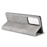 Per Samsung Galaxy Note20 Custodia in pelle con ventosa magnetica per affari ultra retrò con supporto, slot per carte e portafoglio, For Samsung Galaxy Note20 Ultra