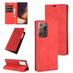Per Samsung Galaxy Note20 Custodia in pelle con ventosa magnetica per affari ultra retrò con supporto, slot per carte e portafoglio, For Samsung Galaxy Note20 Ultra