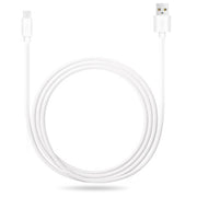 Cavo di ricarica interfaccia USB maschio a micro USB maschio da 2,4 A, lunghezza: 2 m (bianco), 2m