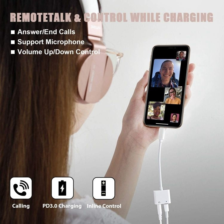 Adattatore USB-C 2 in 1 con jack cuffie 3,5 mm