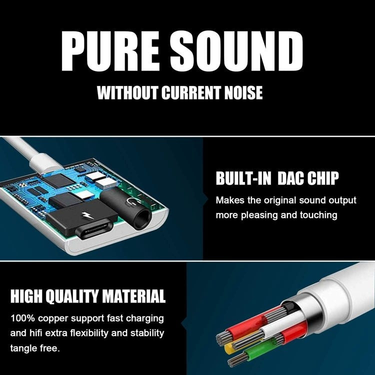 Adattatore USB-C 2 in 1 con jack cuffie 3,5 mm