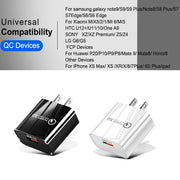 Mini QC3.0 USB 18W Caricabatterie rapido universale per tablet per telefono cellulare, spina americana, US Plug