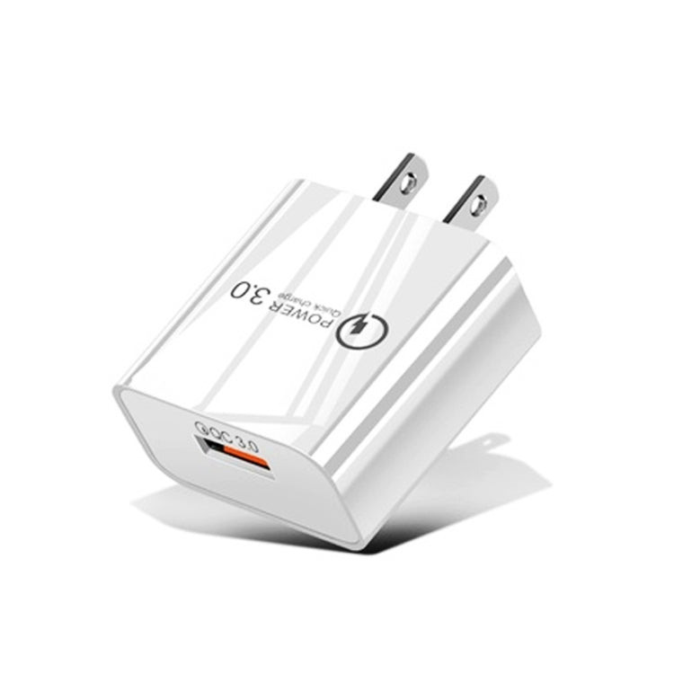 Caricabatterie rapido USB QC3.0 18W con spina USA