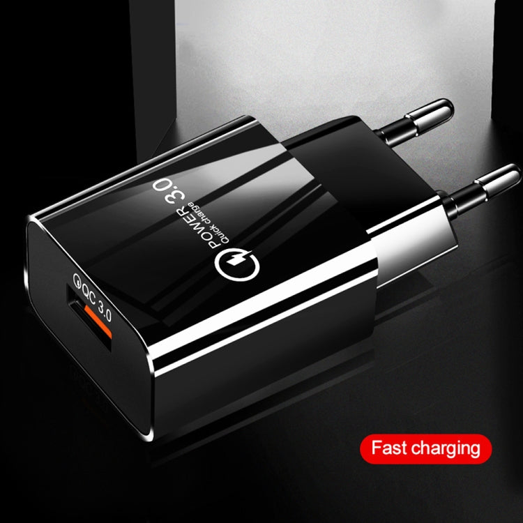 Caricabatterie rapido USB QC3.0 18W con spina europea EU