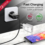 Caricabatterie rapido USB QC3.0 18W con spina europea EU