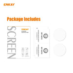 2 PZ ENKAY Hat-Prince 0.2mm 9H 2.15D Pellicola per orologio in vetro temperato con bordo curvo, For Samsung Galaxy Watch 3 45mm, For Samsung Galaxy Watch 3 41mm