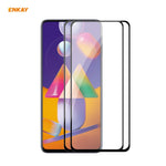2 PZ ENKAY Hat-Prince Full Glue 0.26mm 9H 2.5D Pellicola a copertura totale in vetro temperato, For Samsung Galaxy M31s, For OnePlus Nord