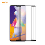 5 PZ ENKAY Hat-Prince Full Glue 0.26mm 9H 2.5D Pellicola a copertura totale in vetro temperato, For Samsung Galaxy M31s, For OnePlus Nord