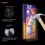 10 PZ ENKAY Hat-Prince Full Glue 0.26mm 9H 2.5D Pellicola a copertura totale in vetro temperato, For Samsung Galaxy M31s, For OnePlus Nord