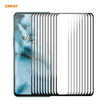 10 PZ ENKAY Hat-Prince Full Glue 0.26mm 9H 2.5D Pellicola a copertura totale in vetro temperato, For Samsung Galaxy M31s, For OnePlus Nord