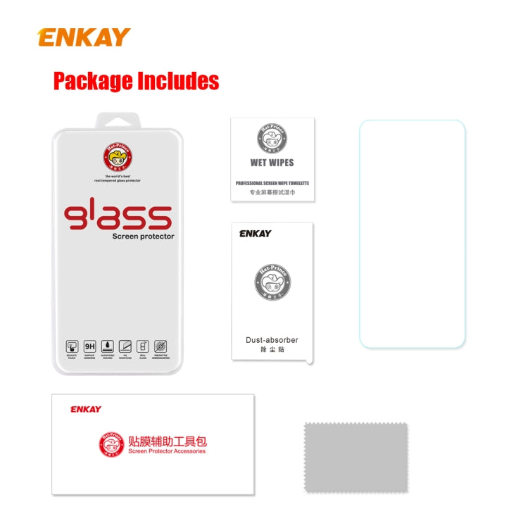 ENKAY Hat-Prince 0.26mm 9H 2.5D Pellicola in vetro temperato con bordo curvo, For OnePlus Nord, For Galaxy M31s