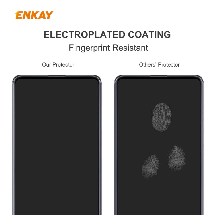 10 PZ ENKAY Hat-Prince 0.26mm 9H 2.5D Pellicola in vetro temperato con bordo curvo, For OnePlus Nord, For Galaxy M31s 10 PCS