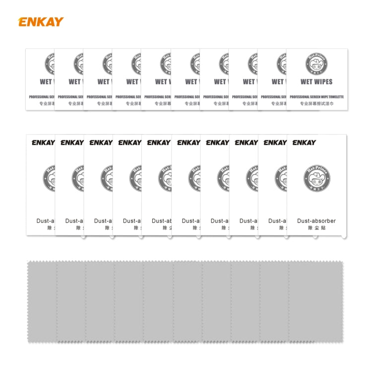 10 PZ ENKAY Hat-Prince 0.26mm 9H 2.5D Pellicola in vetro temperato con bordo curvo, For OnePlus Nord, For Galaxy M31s 10 PCS