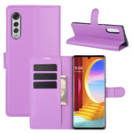 Per LG Velvet Litchi Texture Custodia protettiva a vibrazione orizzontale con supporto, slot per schede e portafoglio, For LG Velvet