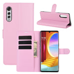 Per LG Velvet Litchi Texture Custodia protettiva a vibrazione orizzontale con supporto, slot per schede e portafoglio, For LG Velvet