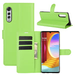Per LG Velvet Litchi Texture Custodia protettiva a vibrazione orizzontale con supporto, slot per schede e portafoglio, For LG Velvet