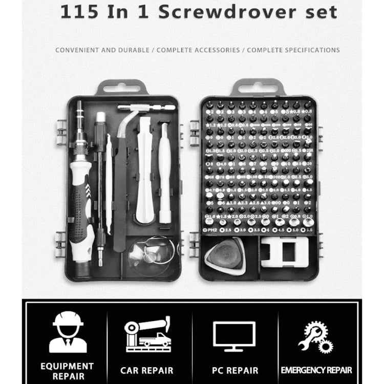 115 in 1 Cell Phone Computer Disassembly Maintenance Tool Set with Precision Screwdriver, 115 in 1 (Black), 115 in 1 (Red), 115 in 1 (Purple), 115 in 1 (Yellow), 115 in 1 (Blue)