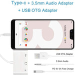 Adattatore OTG USB-C 3 in 1 con jack cuffie 3,5 mm