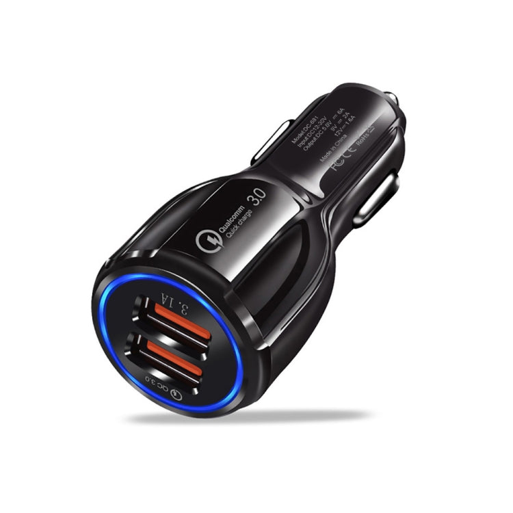 Qc3.0 Dual USB 6A Caricabatterie rapido per veicoli / Tablet per telefoni cellulari Ricarica rapida, LZ-681 (Black), LZ-681 (White)