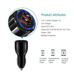 Qc3.0 Dual USB 6A Caricabatterie rapido per veicoli / Tablet per telefoni cellulari Ricarica rapida, LZ-681 (Black), LZ-681 (White)