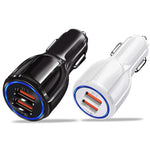 Qc3.0 Dual USB 6A Caricabatterie rapido per veicoli / Tablet per telefoni cellulari Ricarica rapida, LZ-681 (Black), LZ-681 (White)