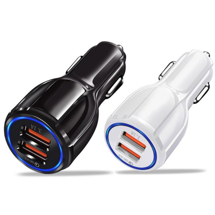 Qc3.0 Dual USB 6A Caricabatterie rapido per veicoli / Tablet per telefoni cellulari Ricarica rapida, LZ-681 (Black), LZ-681 (White)