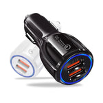 Qc3.0 Dual USB 6A Caricabatterie rapido per veicoli / Tablet per telefoni cellulari Ricarica rapida, LZ-681 (Black), LZ-681 (White)
