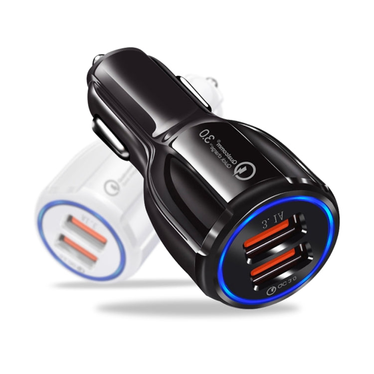 Qc3.0 Dual USB 6A Caricabatterie rapido per veicoli / Tablet per telefoni cellulari Ricarica rapida, LZ-681 (Black), LZ-681 (White)
