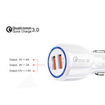 Qc3.0 Dual USB 6A Caricabatterie rapido per veicoli / Tablet per telefoni cellulari Ricarica rapida, LZ-681 (Black), LZ-681 (White)