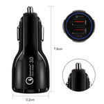 Qc3.0 Dual USB 6A Caricabatterie rapido per veicoli / Tablet per telefoni cellulari Ricarica rapida, LZ-681 (Black), LZ-681 (White)