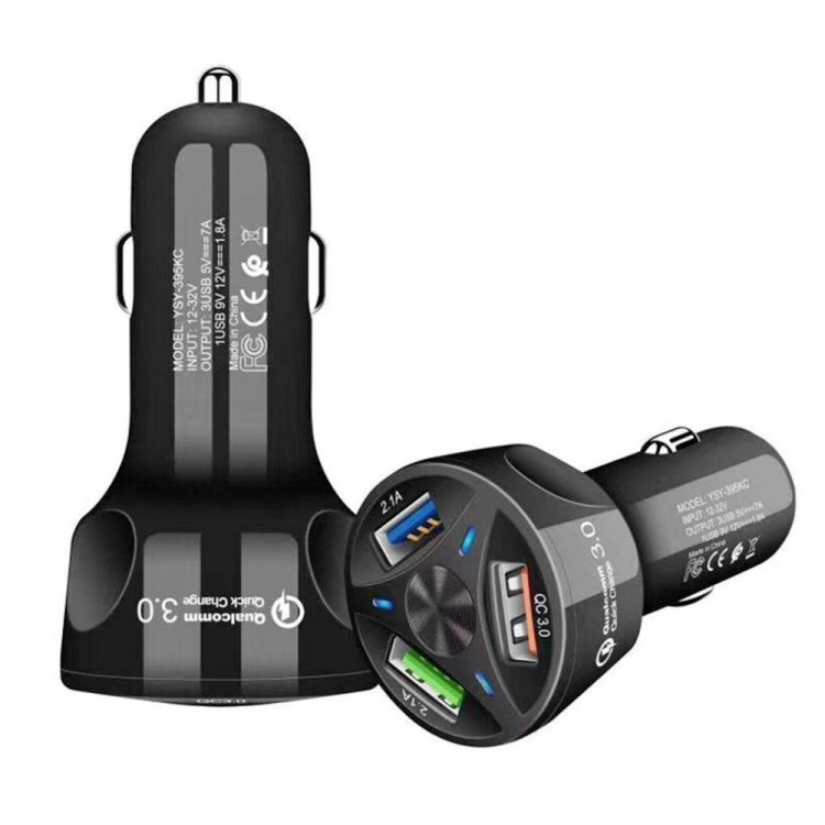QC3.0 3 Caricabatterie per veicoli ad alta potenza USB 35W / Caricabatterie universale per veicoli tablet per telefoni cellulari
