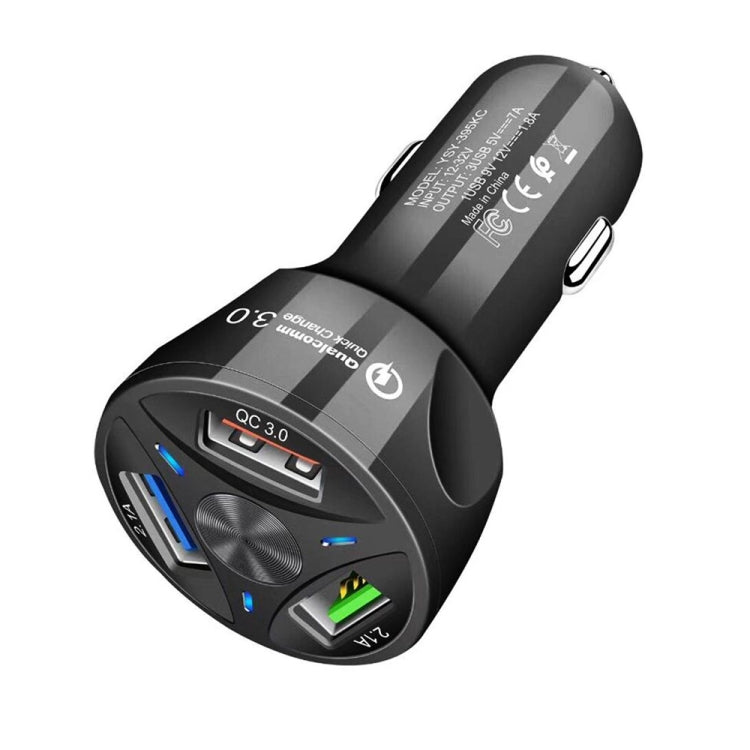 QC3.0 3 Caricabatterie per veicoli ad alta potenza USB 35W / Caricabatterie universale per veicoli tablet per telefoni cellulari