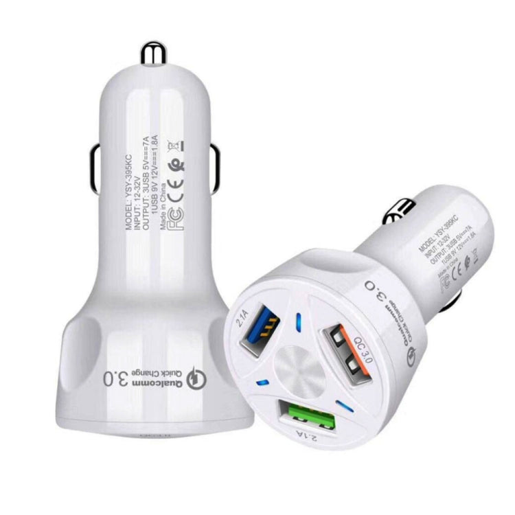 QC3.0 3 Caricabatterie per veicoli ad alta potenza USB 35W / Caricabatterie universale per veicoli tablet per telefoni cellulari