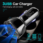 QC3.0 3 Caricabatterie per veicoli ad alta potenza USB 35W / Caricabatterie universale per veicoli tablet per telefoni cellulari