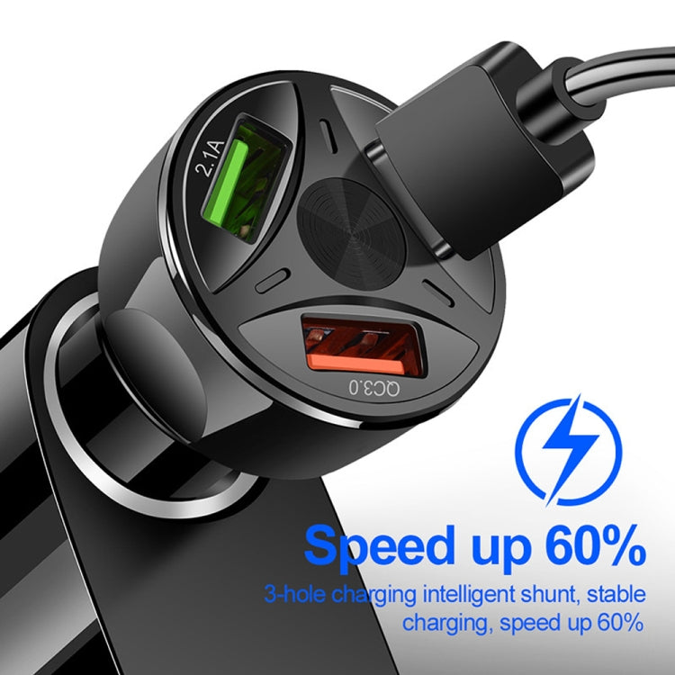 QC3.0 3 Caricabatterie per veicoli ad alta potenza USB 35W / Caricabatterie universale per veicoli tablet per telefoni cellulari