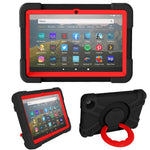 Custodia combinata antiurto PC + silicone con supporto e maniglia rotanti a 360 gradi, For Galaxy Tab A 8.4 (2020) T307, For Amazon Kindle Fire HD8 (2020)